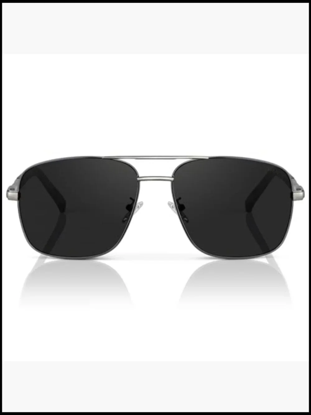 Polarized Navigator Sunglasses for Large Heads with Hard Case
